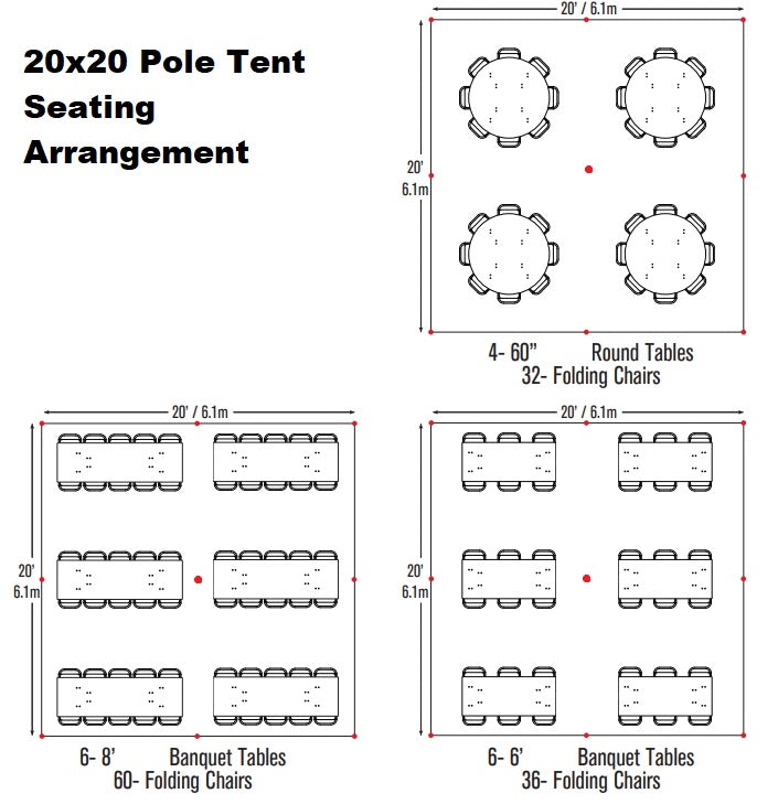 20' x 20' High Peak Frame Tent
