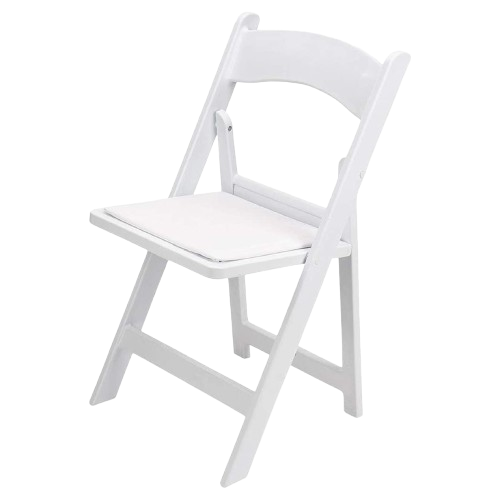 White Resin Folding Chair