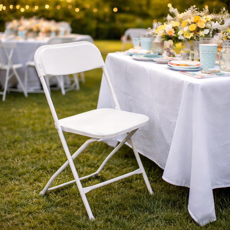 White Adult Foldable Chair