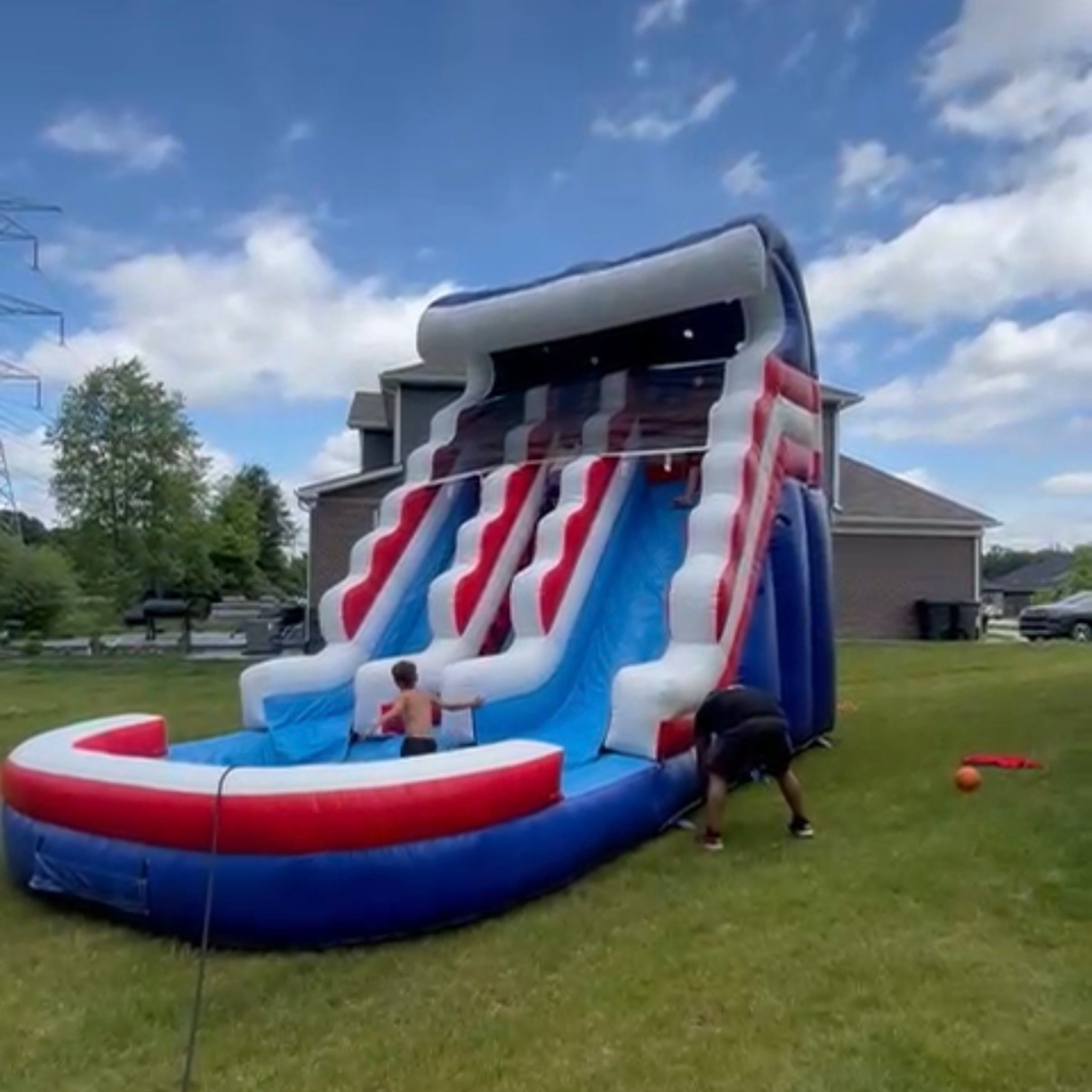 USA Dual Lane Water Slide