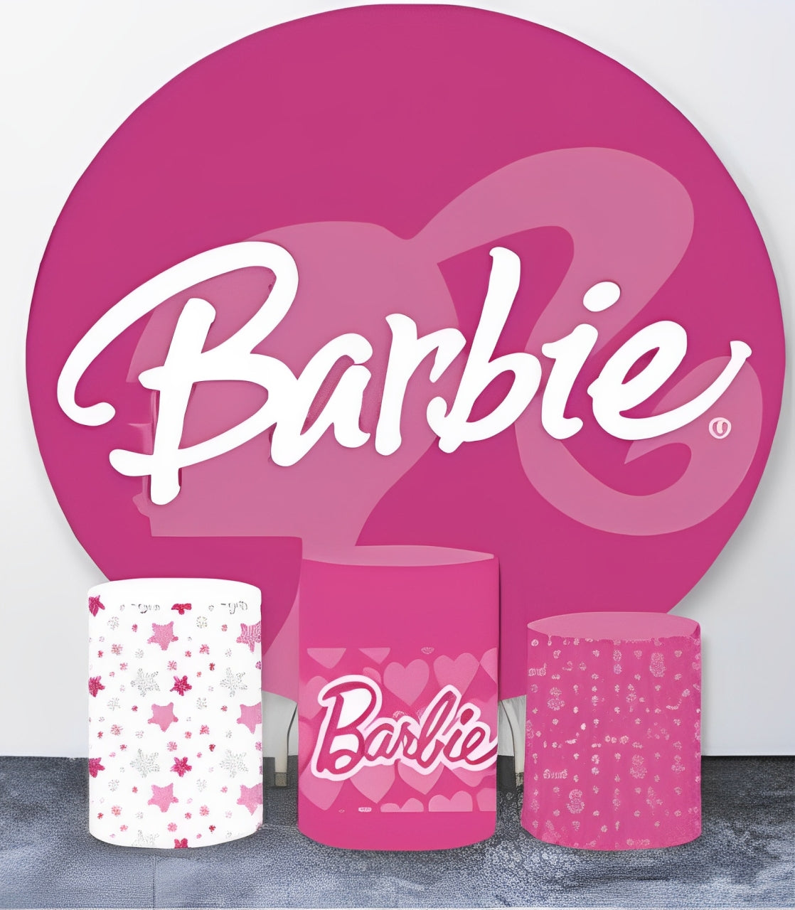 Barbie Round Backdrop