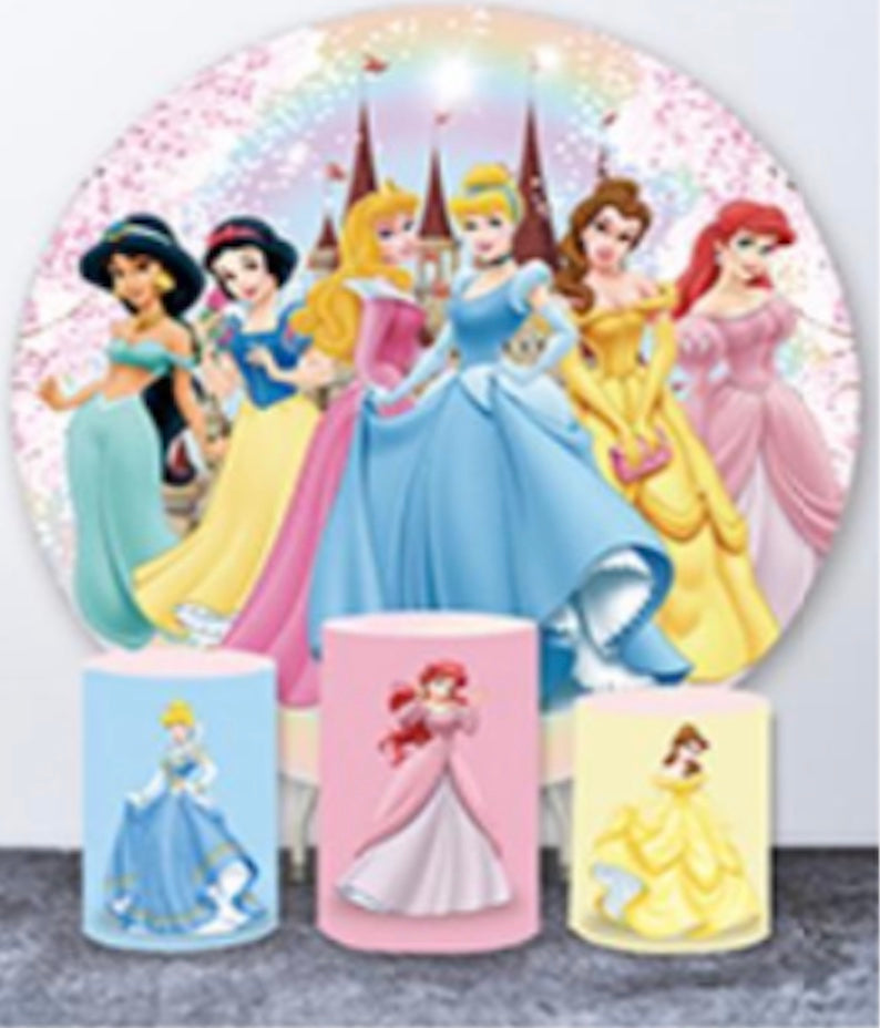 Disney Princess #1 Round Backdrop