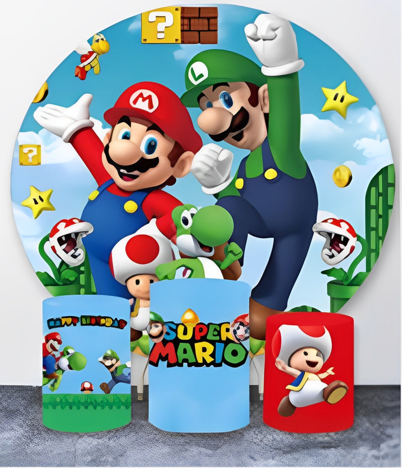 Super Mario Round Backdrop