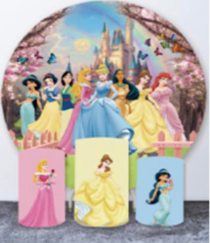 Disney Princess Round Backdrop – BounceTopia