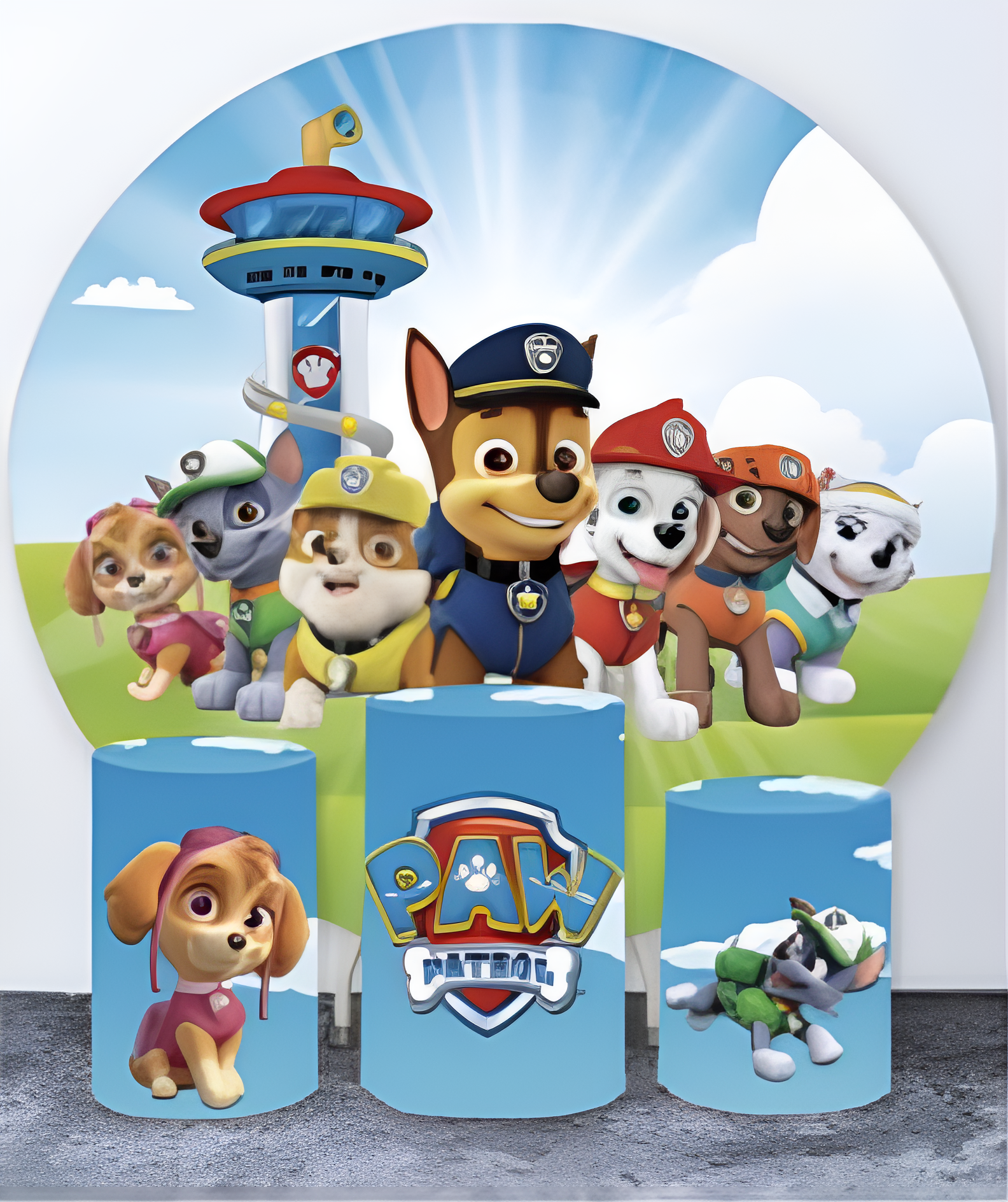 Paw Patrol Round Backdrop