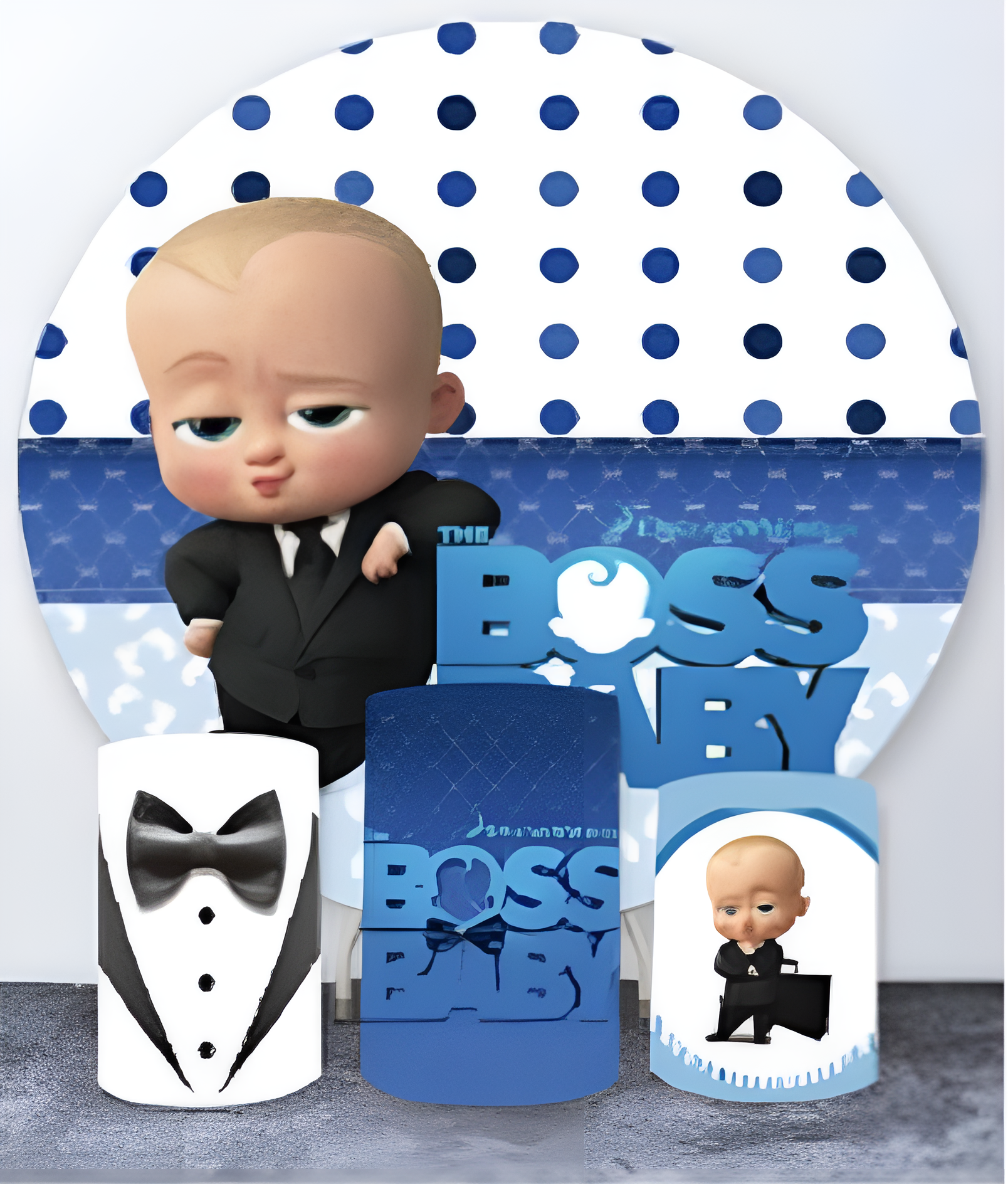Boss Baby Round Backdrop