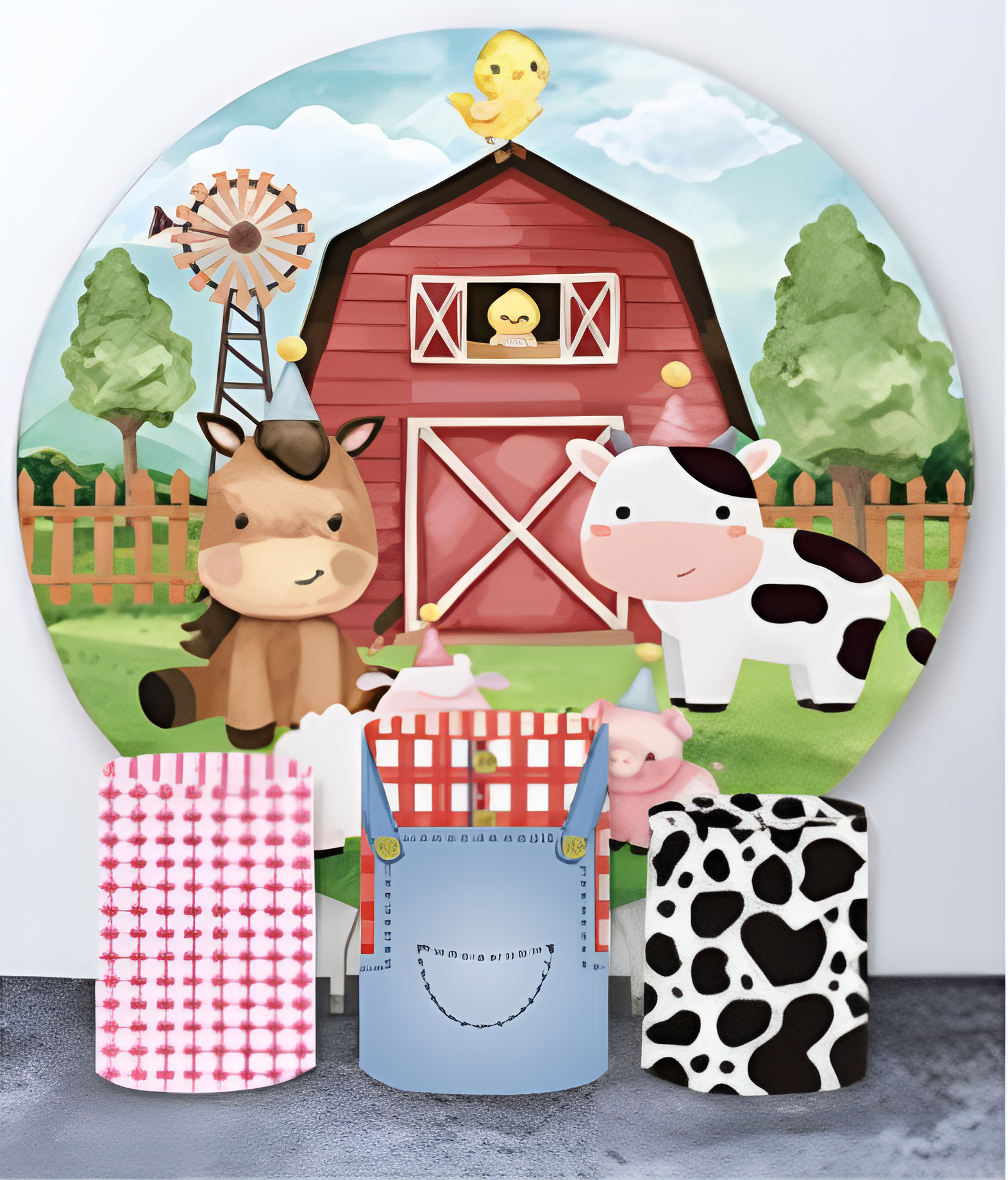 Little Farm Round Backdrop
