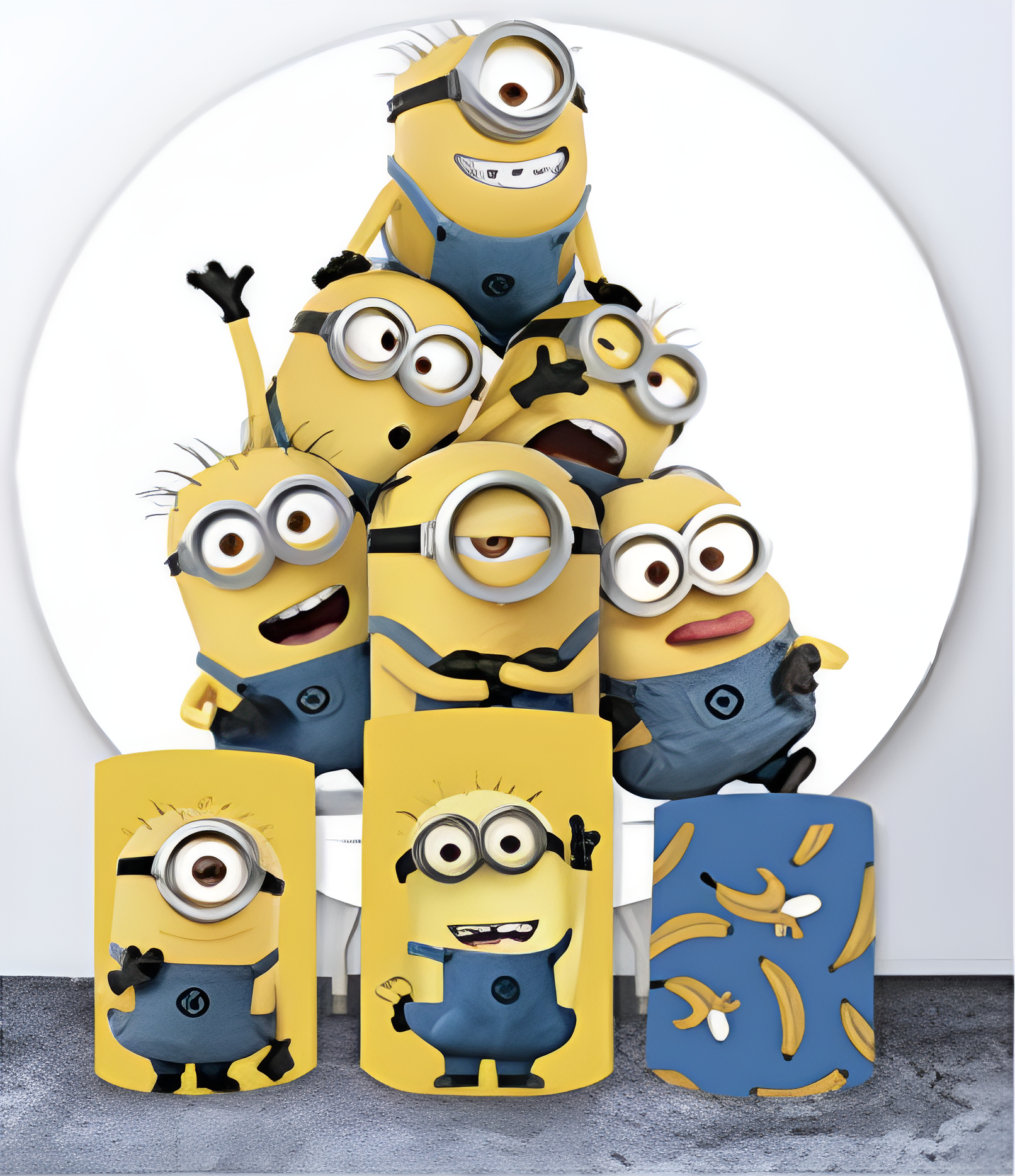 Minions Round Backdrop