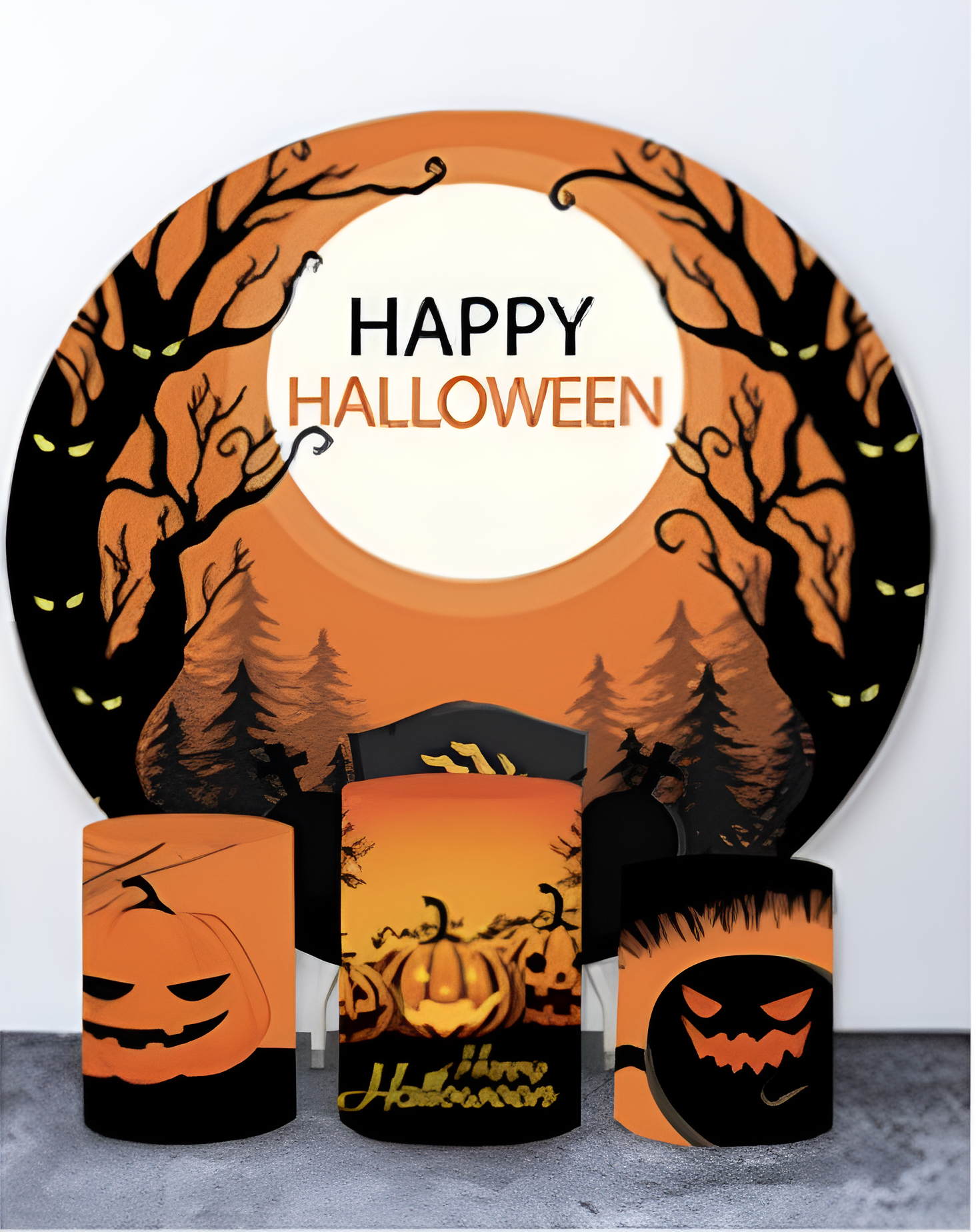 Halloween Round Backdrop