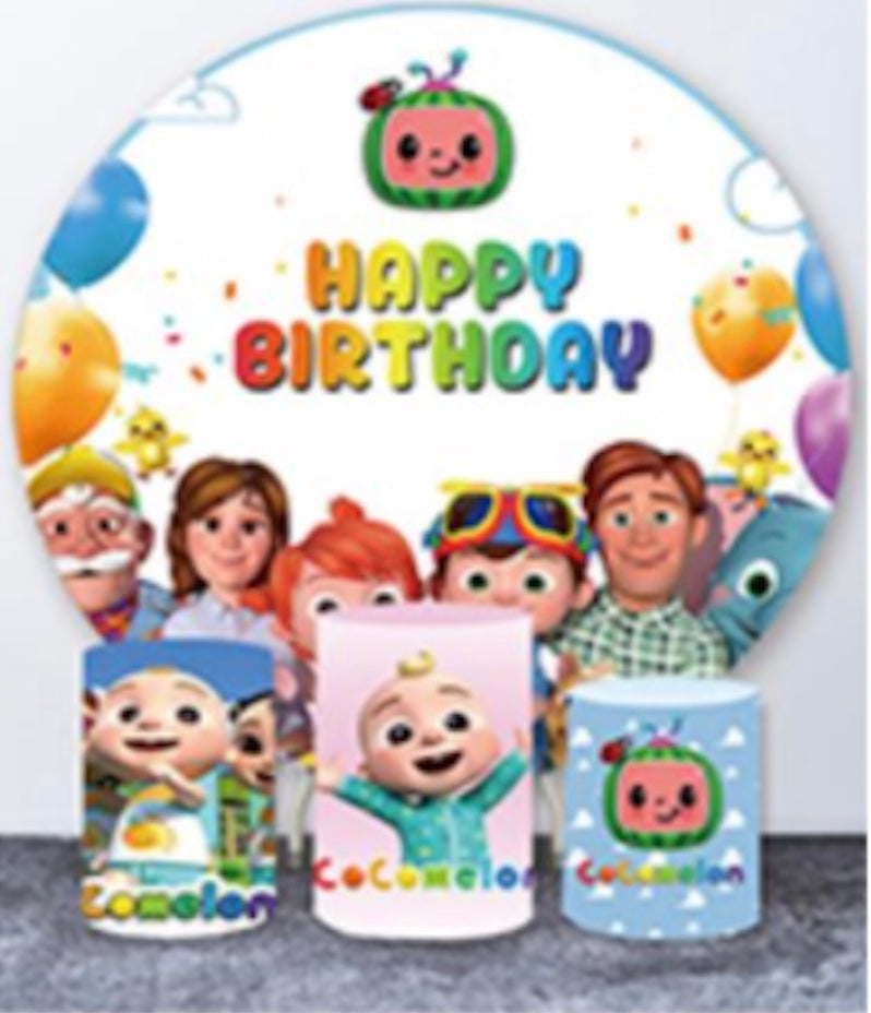 Cocomelon Round Backdrop