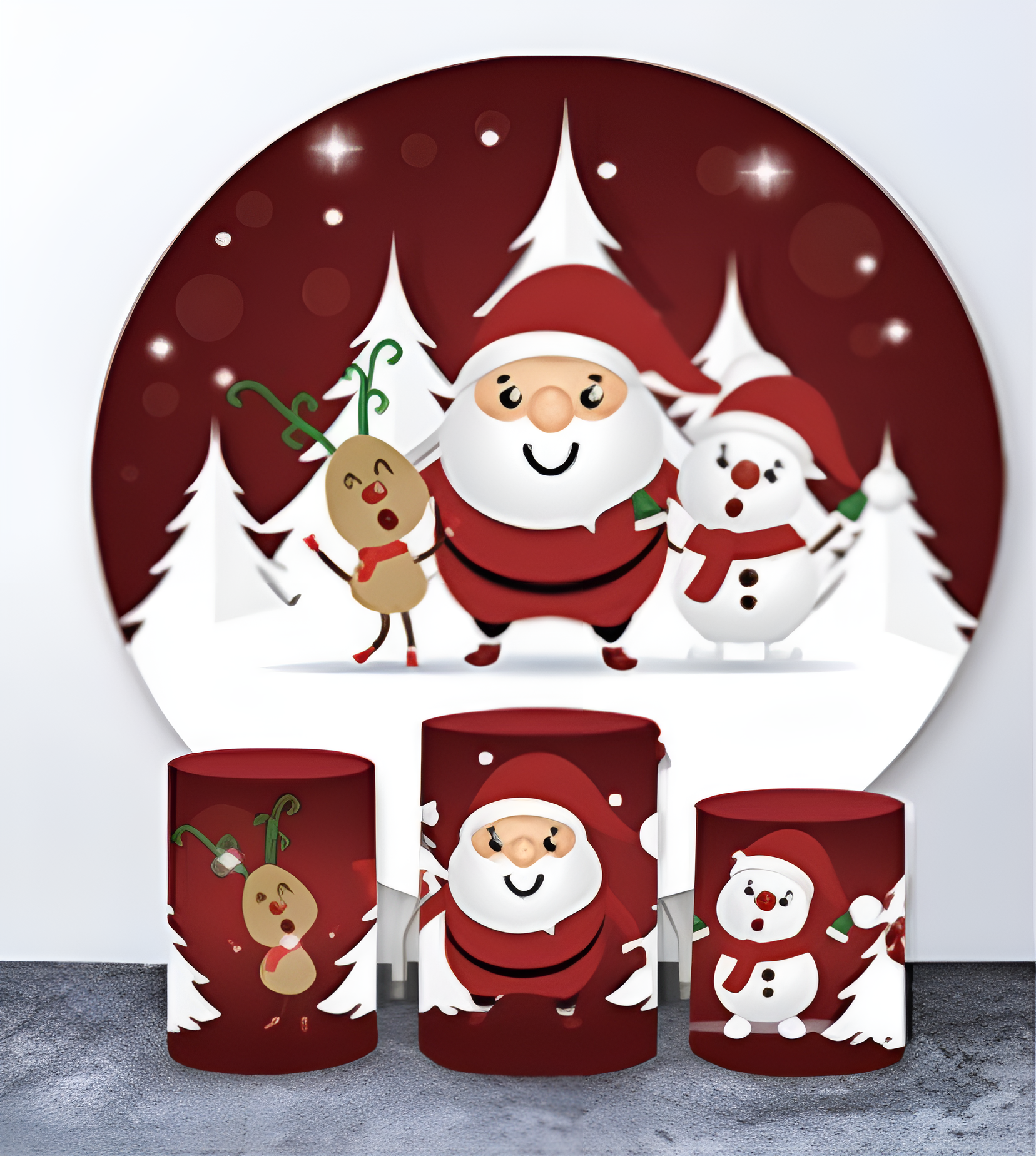 Christmas Round Backdrop