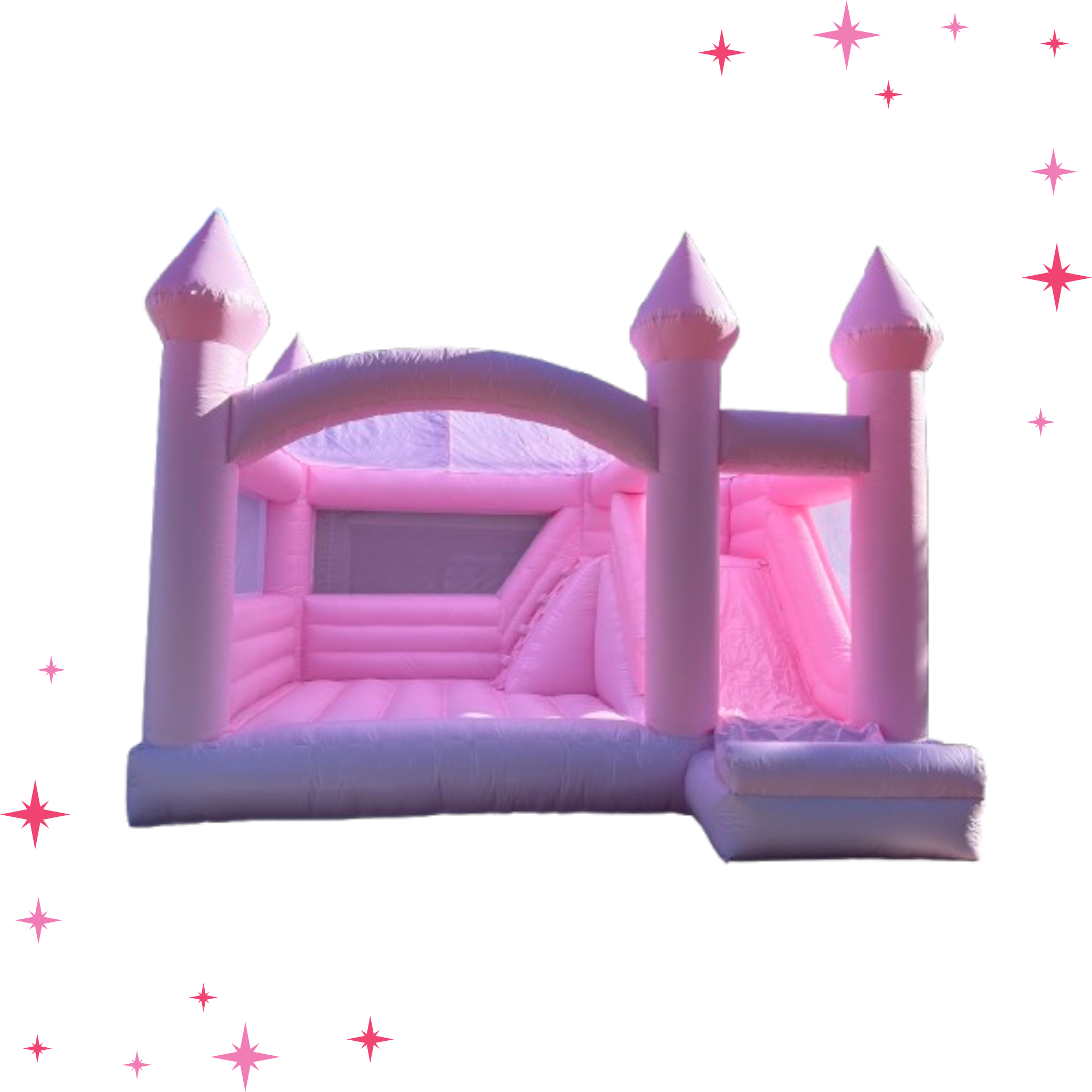 Pink Pastel Bounce House with Slide