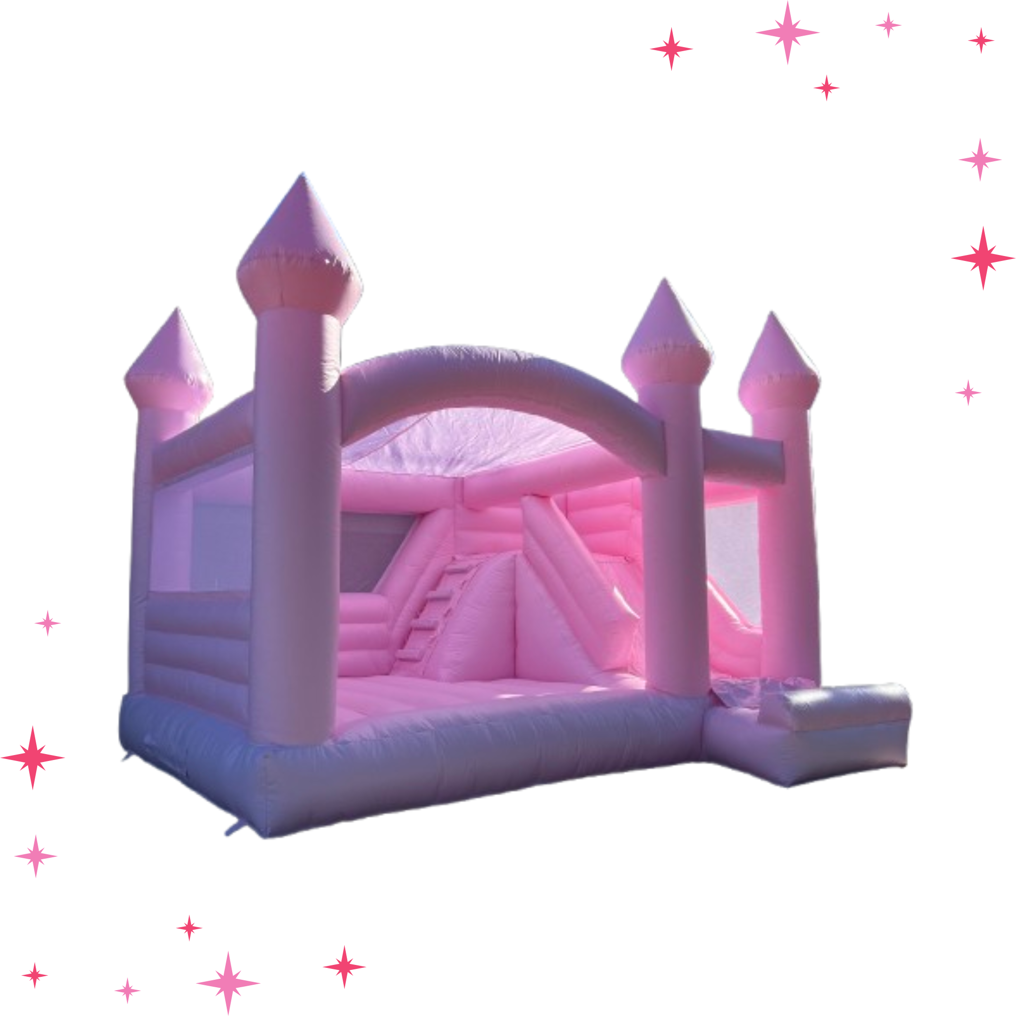 Pink Pastel Bounce House with Slide